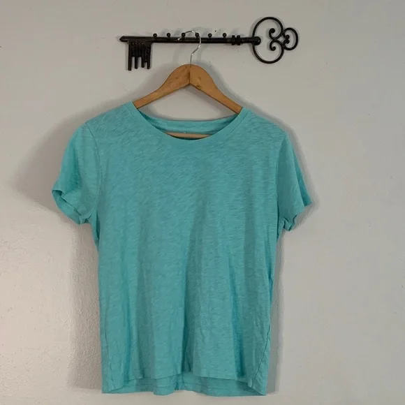 Crew Girlfriend Tee Set of 2 Medium 100% Cotton Pink Blue Basic T-Shirts - Picture 2 of 11